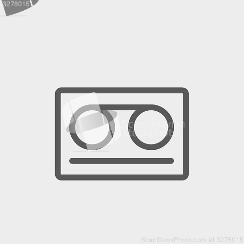 Image of Cassette tape thin line icon