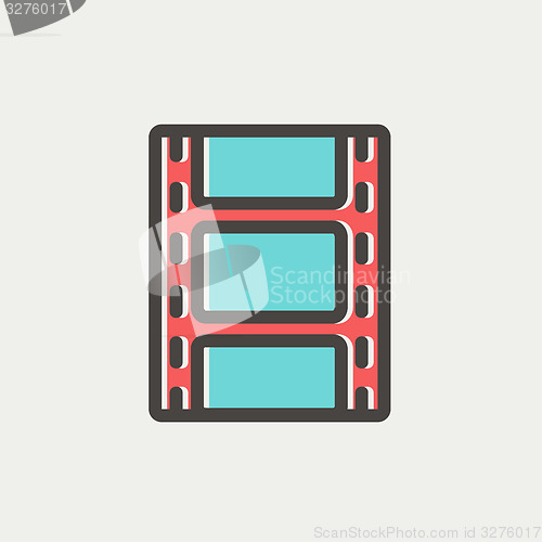 Image of Filmstrip with image thin line icon