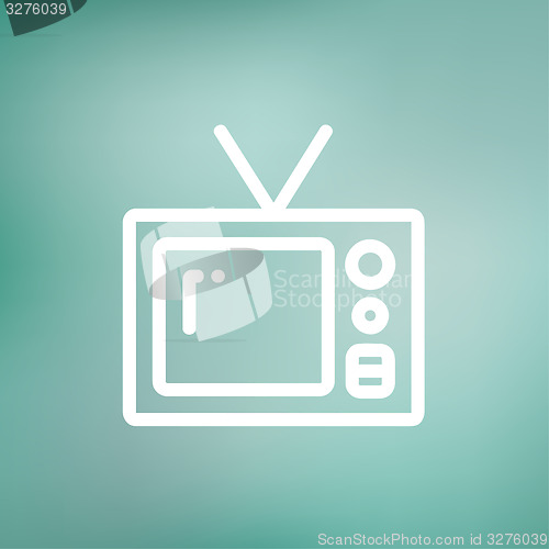 Image of Vintage television thin line icon