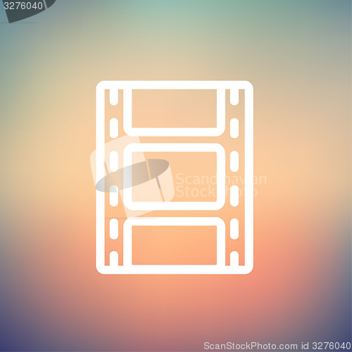 Image of Filmstrip with image thin line icon