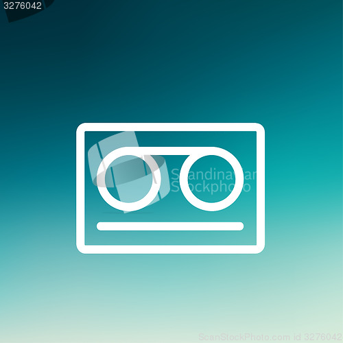 Image of Cassette tape thin line icon