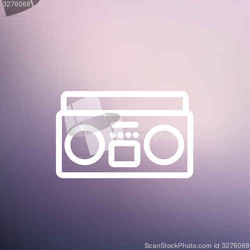 Image of Cassette player thin line icon