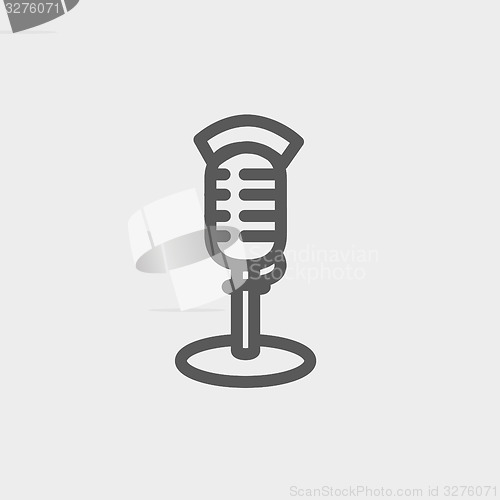 Image of On air microphone thin line icon