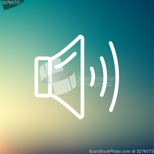 Image of Speaker volume thin line icon