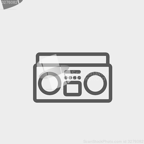 Image of Cassette player thin line icon