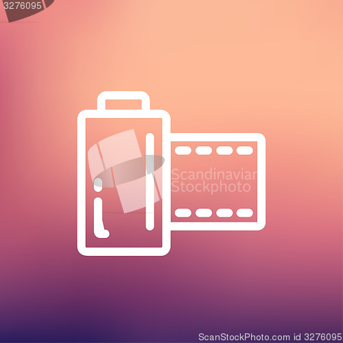 Image of Camera film roll thin line icon