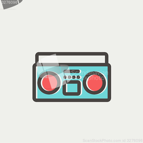 Image of Cassette player thin line icon