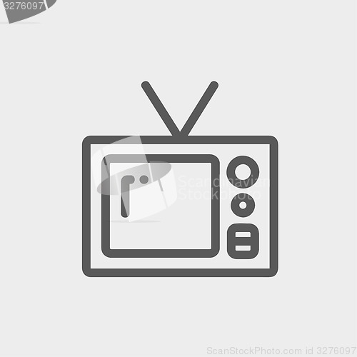 Image of Vintage television thin line icon