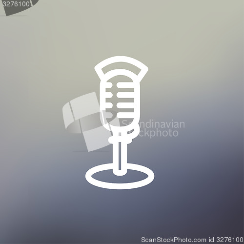 Image of On air microphone thin line icon