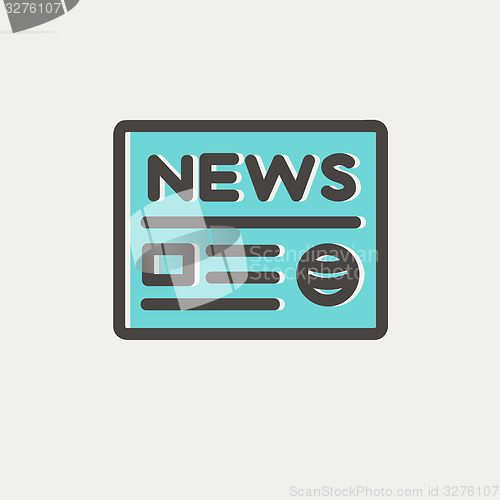 Image of Newspaper thin line icon