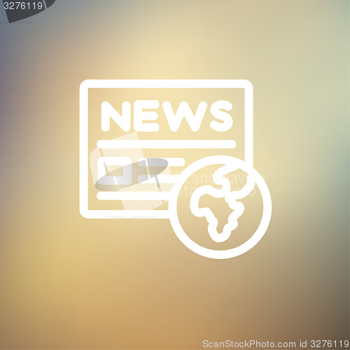Image of Global news thin line icon