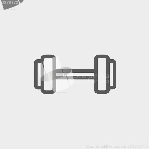 Image of Dumbbell thin line icon