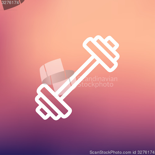 Image of Barbell thin line icon