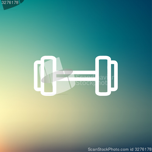Image of Dumbbell thin line icon