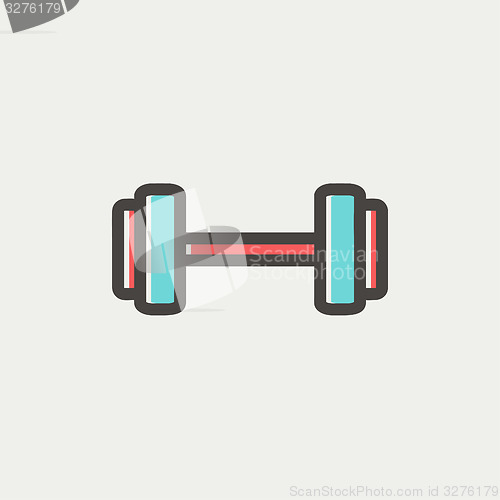 Image of Dumbbell thin line icon