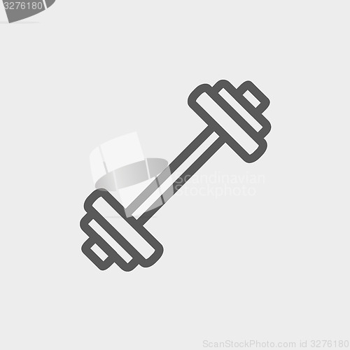 Image of Barbell thin line icon