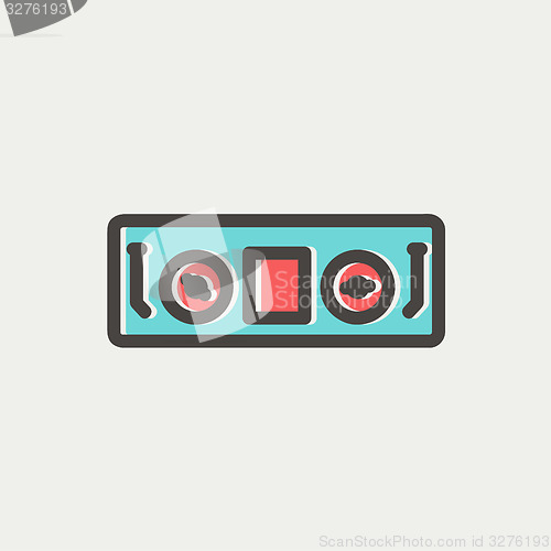 Image of DJ console thin line icon