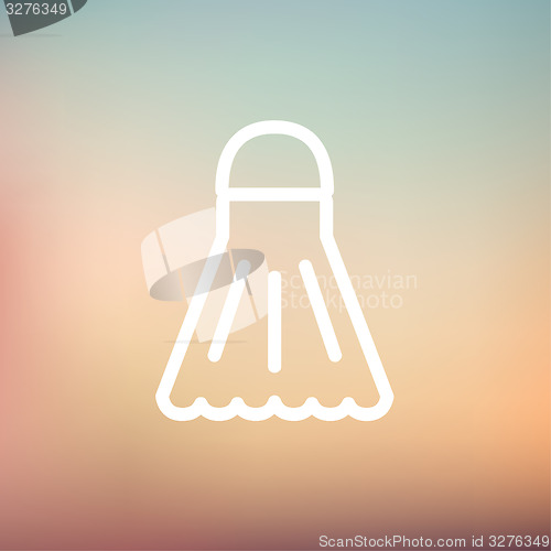 Image of Badminton shuttlecock thin line icon