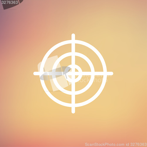 Image of Crosshair target thin line icon