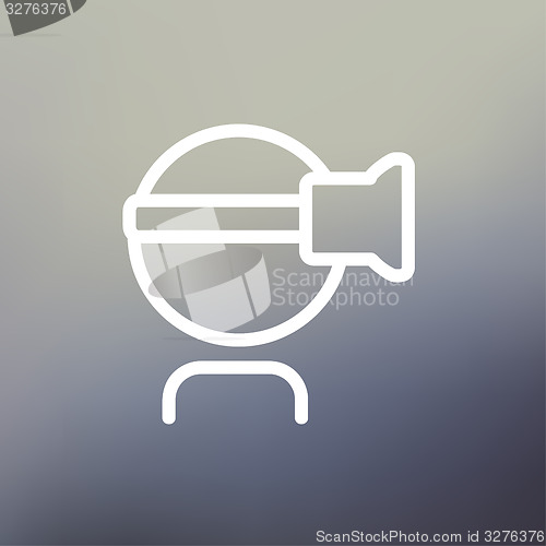 Image of Virtual reality headset thin line icon