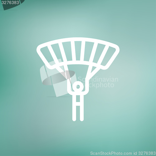 Image of Skydiving thin line icon