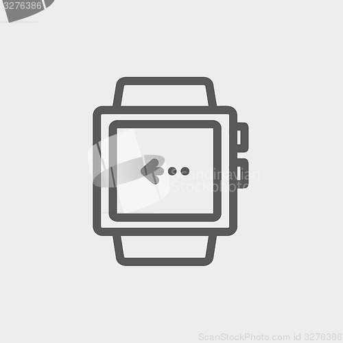 Image of Smart watch thin line icon