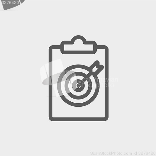 Image of Business and Finance target thin line icon