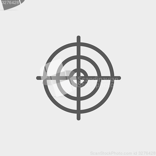 Image of Crosshair target thin line icon