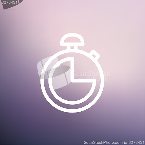 Image of Stopwatch thin line icon