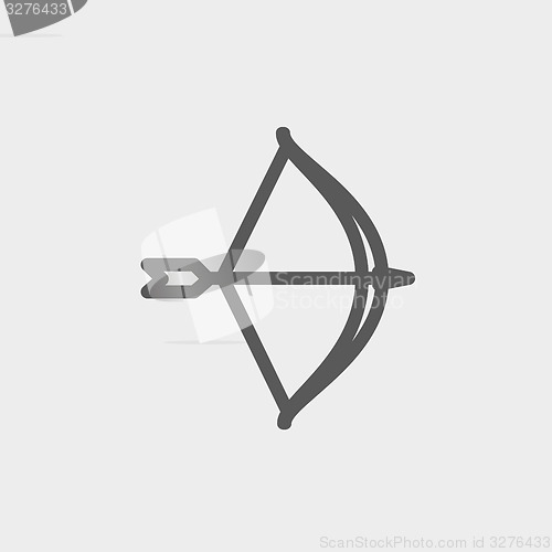 Image of Bow and Arrow thin line icon