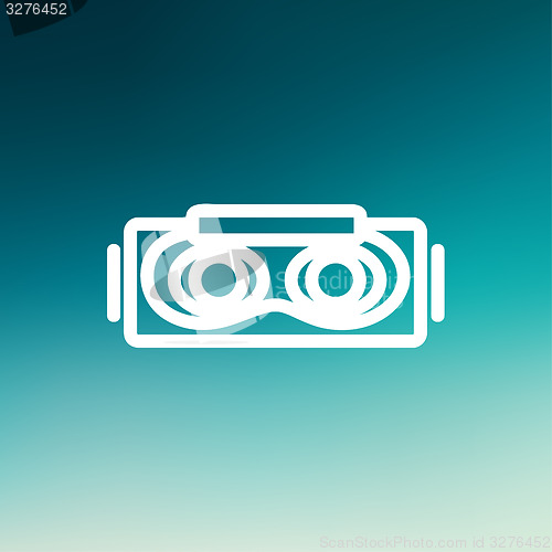 Image of Virtual reality mask thin line icon