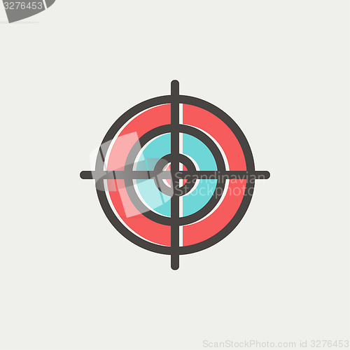 Image of Crosshair target thin line icon