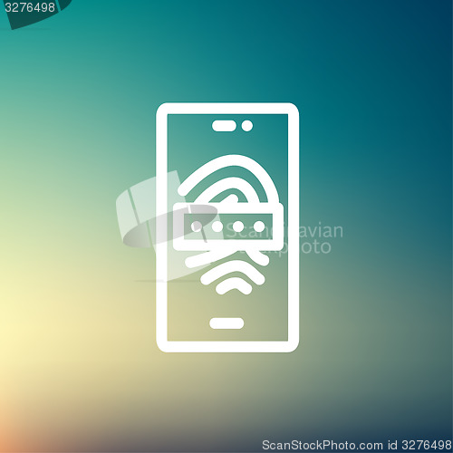 Image of Mobile wifi thin line icon