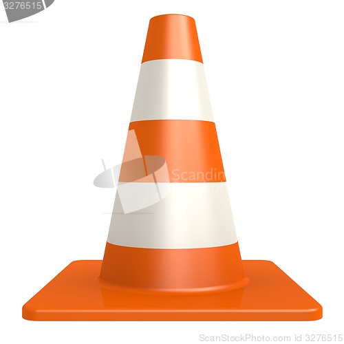 Image of Traffic cone isolated with white background