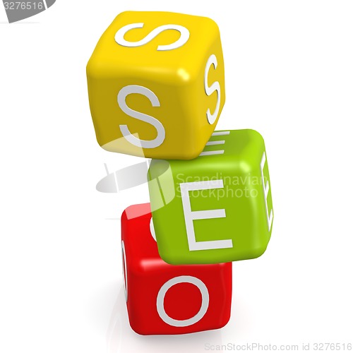 Image of SEO dice blocks 