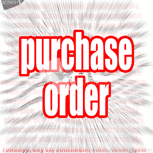 Image of Purchase order word cloud