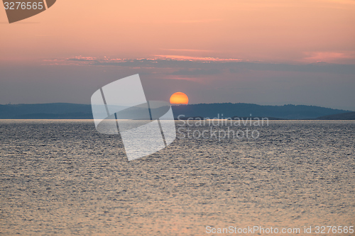 Image of Scenic view of a small island