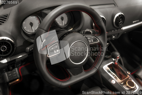 Image of Luxury car interior angle shot