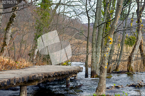 Image of Wooden path trough the lakes