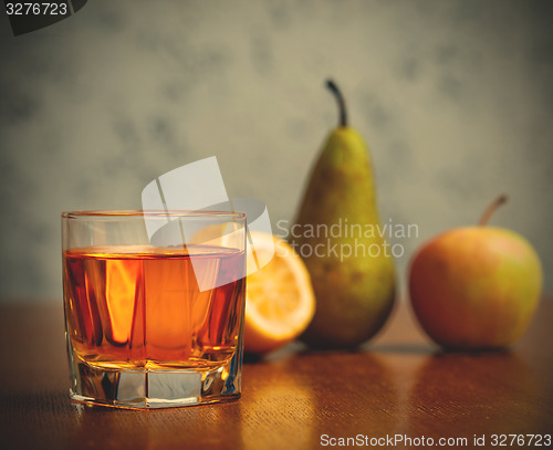 Image of fruit juice in glass