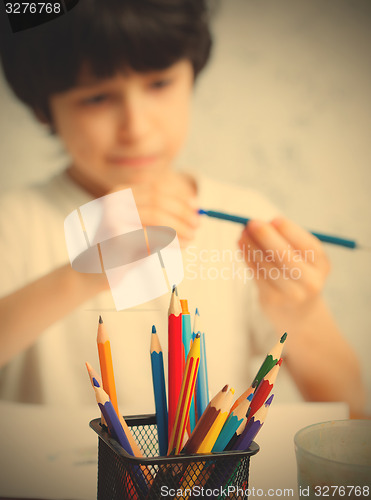 Image of pencil holders with pencil