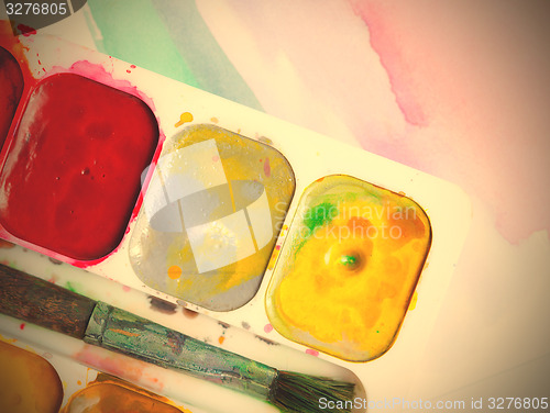 Image of Palette with water color paints