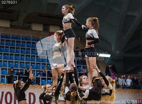 Image of Acrobatic show cheerleaders