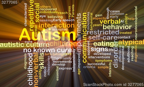 Image of Autism background concept glowing