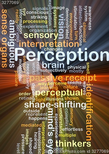 Image of Perception background concept glowing
