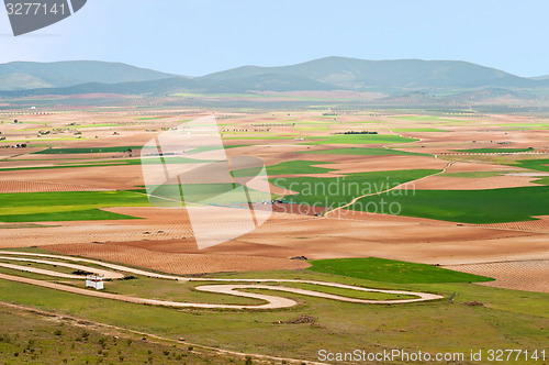 Image of View to the fields and roads