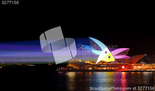 Image of Light Beams and Sydney Opera House Vivid Sydney