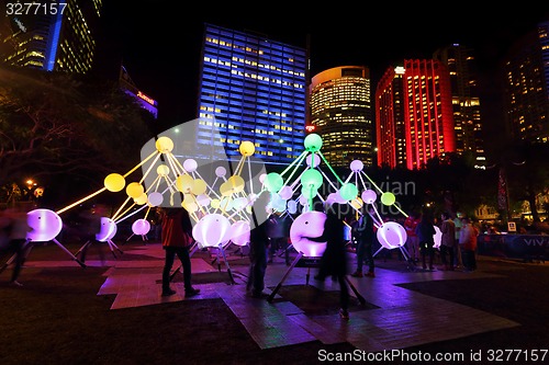 Image of Tourists and locals enjoying Affinity at Vivid Sydney