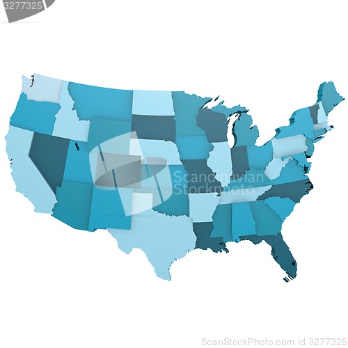 Image of Blue USA map
