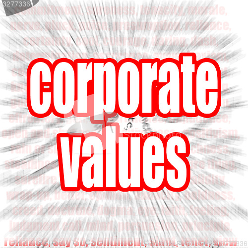 Image of Corporate values word cloud
